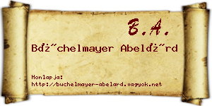 Büchelmayer Abelárd névjegykártya